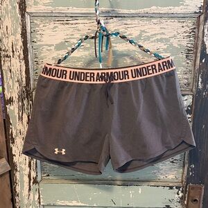 Under Armour Women's Athletic Shorts in Gray and Pink